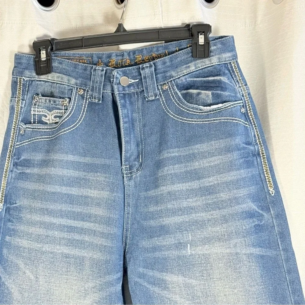 Rork Reutual Blue Relaxed Men‎ Jeans 31x 27.5 wide leg